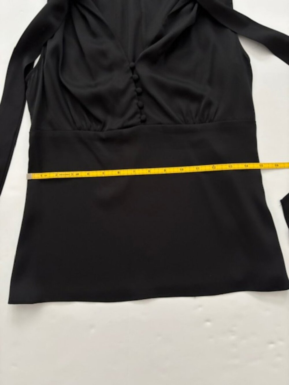 Antonio Melani Black Tie Neck Blouse - Picture 10 of 10